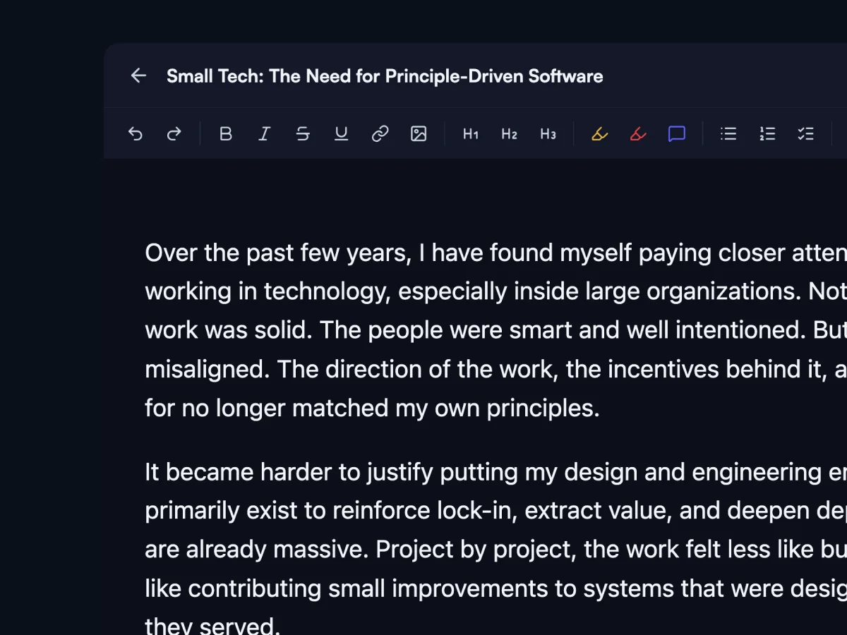 cDox private document editor showing encrypted Canadian-hosted writing environment